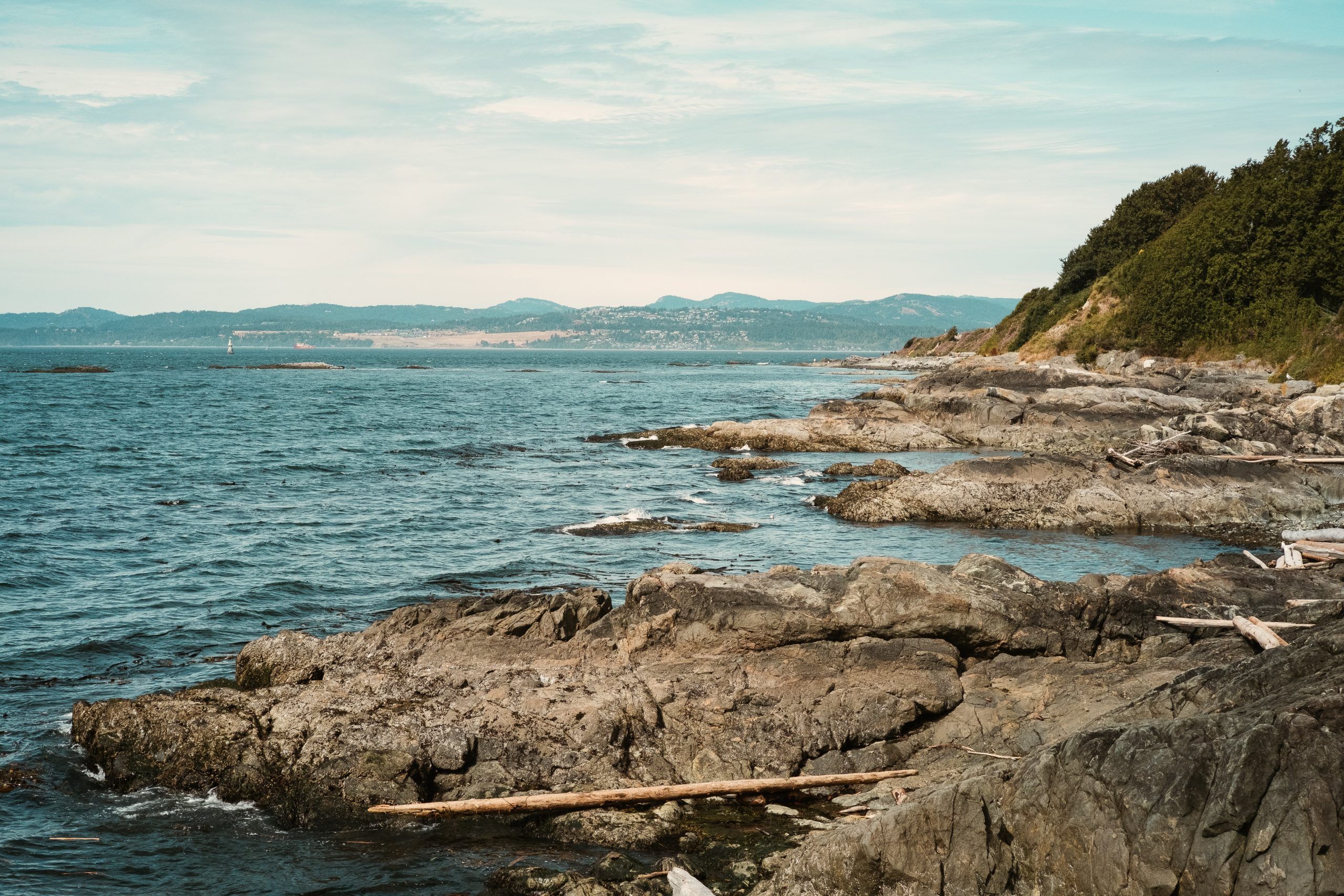 Rocks hitting water Nanaimo, BC