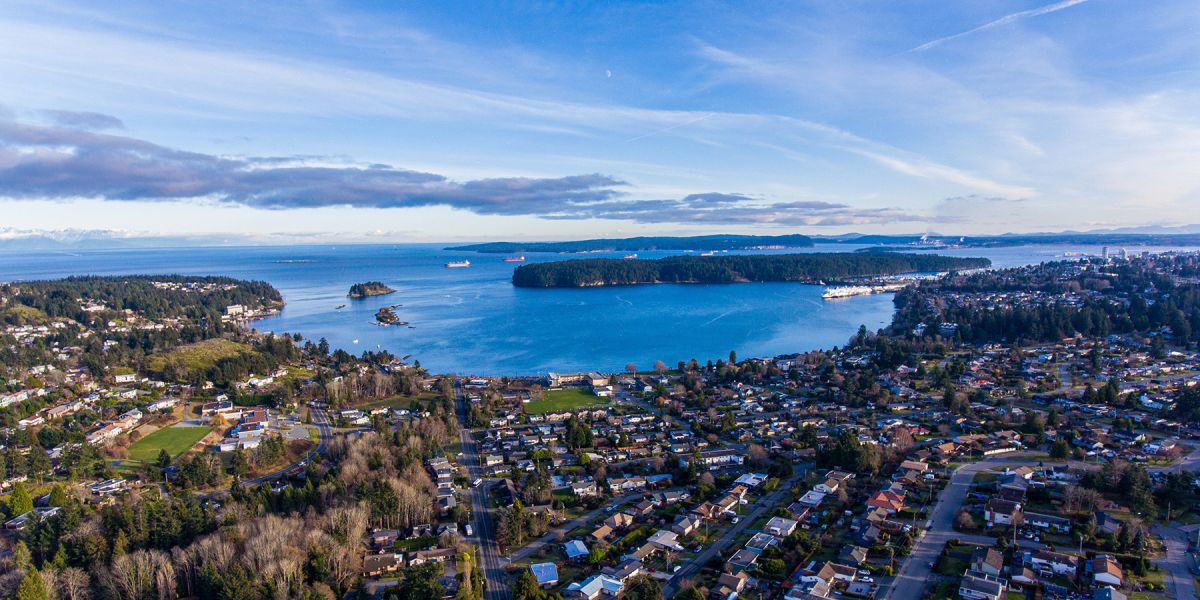 Nanaimo,BC landscape photo overlooking water
